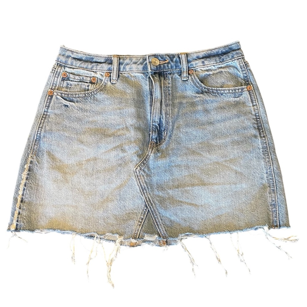 American Eagle Super High Rise A-line Denim Skirt 6 NWT
